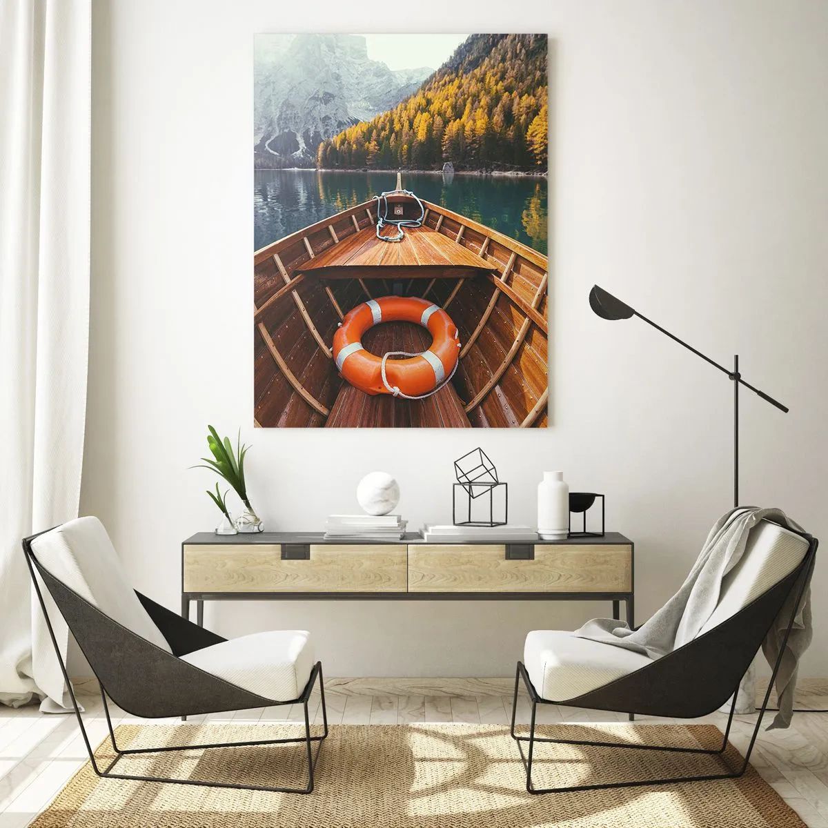 Tablou pe sticlă - Excursie pe munte - 50x70 cm