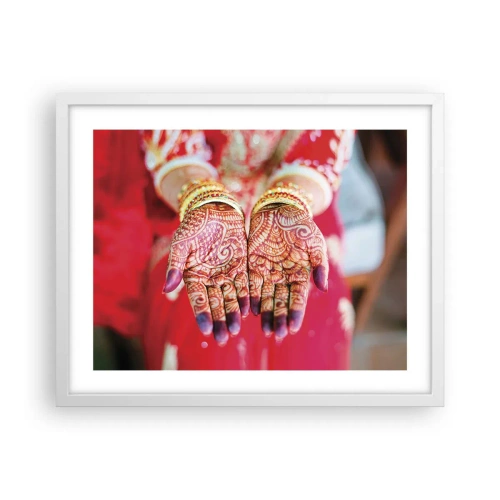 Poster în ramă albă - Gata să prindă fericirea - 50x40 cm