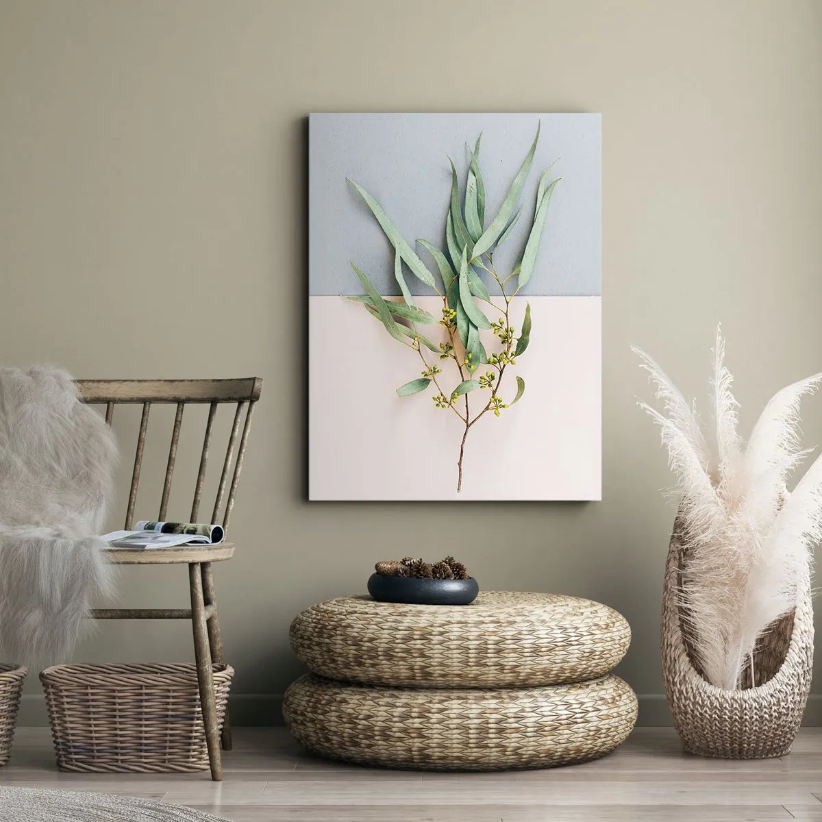 Tablou pe pânză - Subtilitate pastelată - 65x120 cm