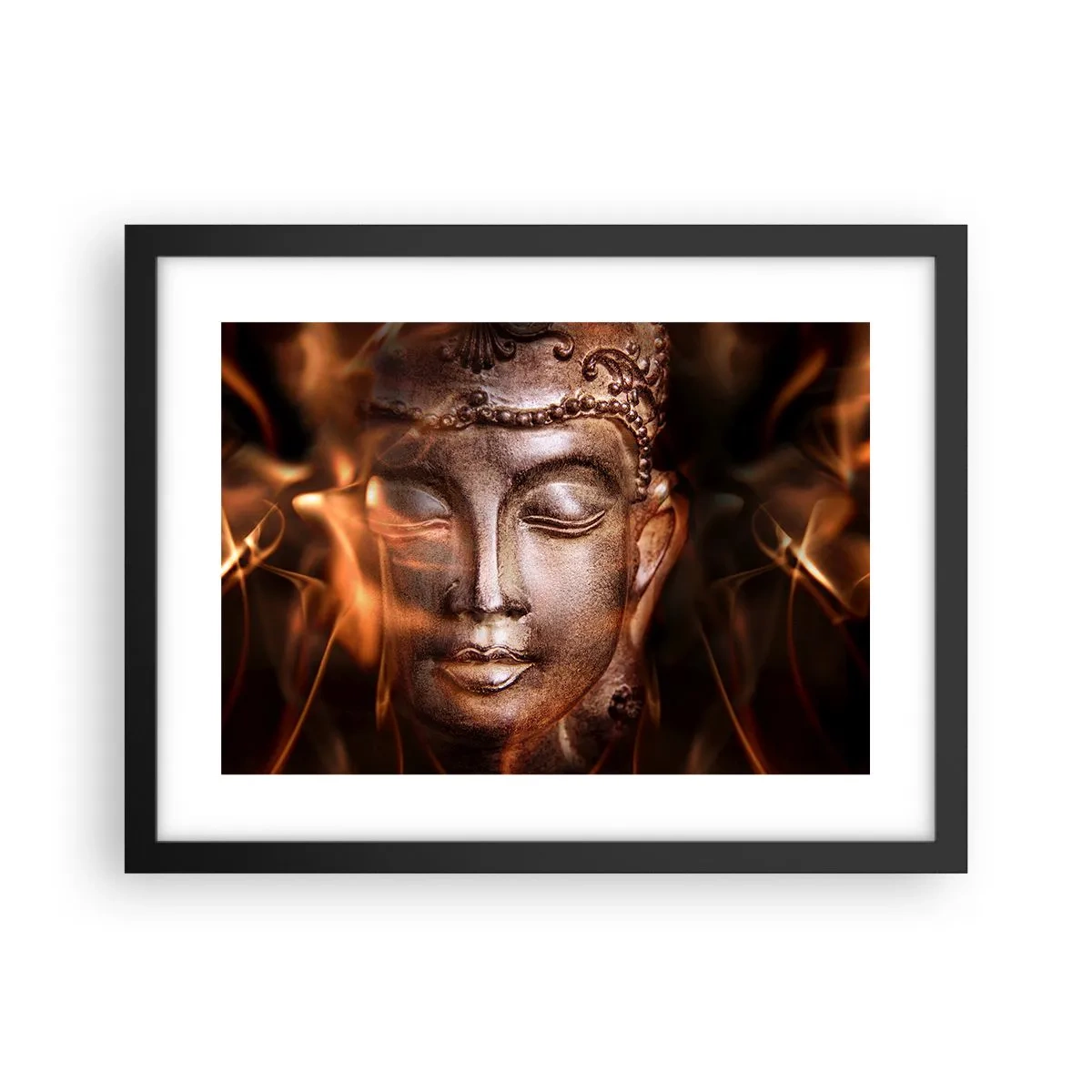 Poster în ramă neagră - Există doar aici și acum - 40x30 cm