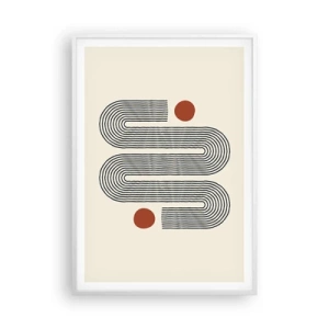 Poster în ramă albă - De la început până la sfârșit - 70x100 cm