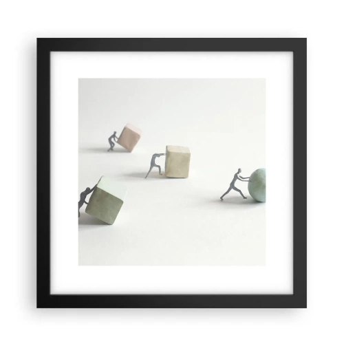 Poster în ramă neagră - Viața însăși - 30x30 cm