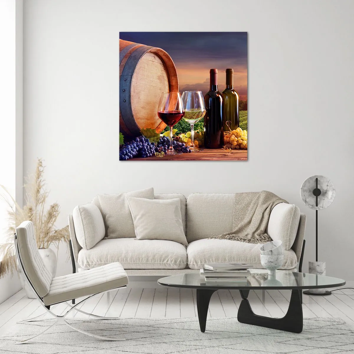 Tablou pe sticlă - Aici viața are un gust - 70x70 cm