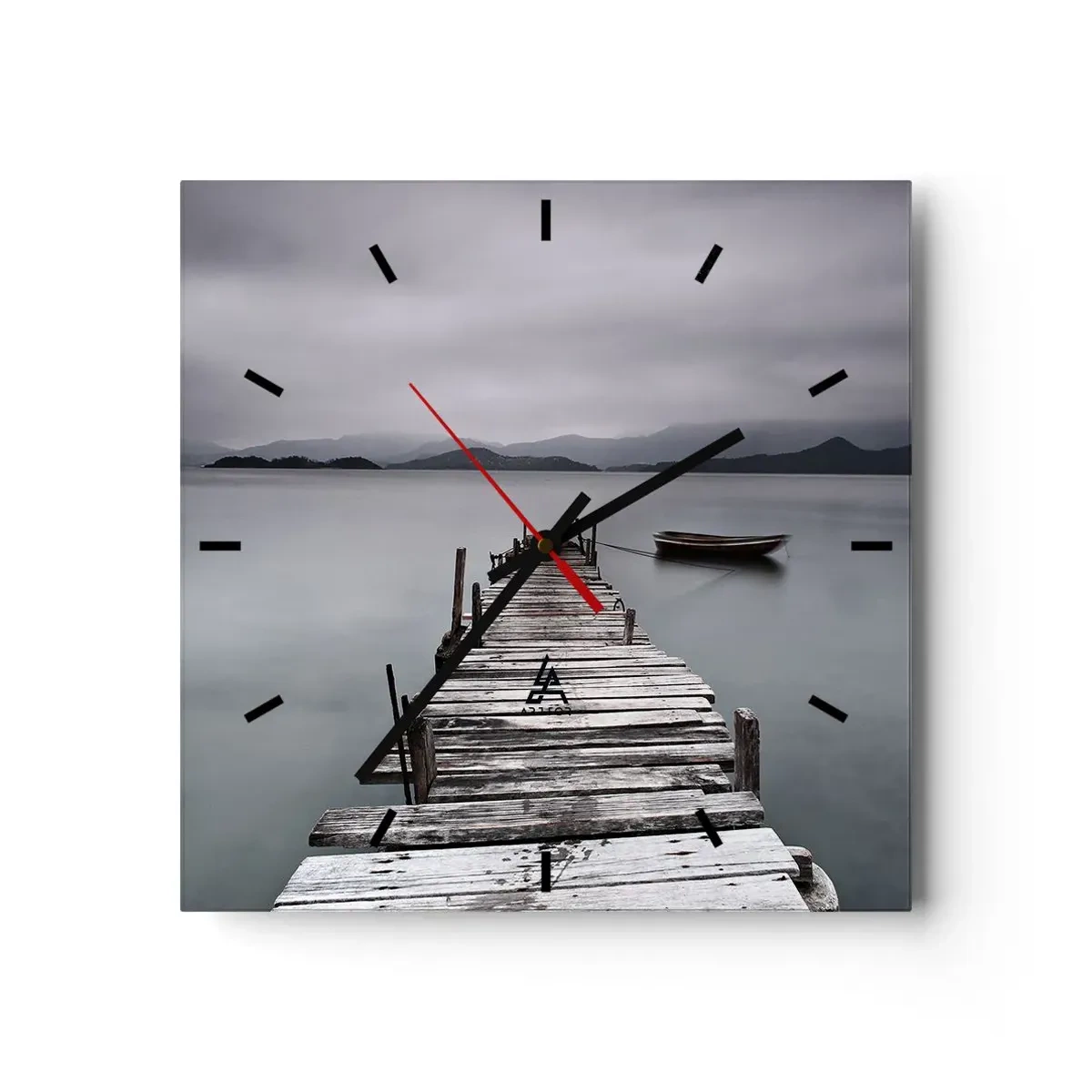 Ceas de perete - Ceas pe sticlă - Poți pleca mâine - 40x40 cm