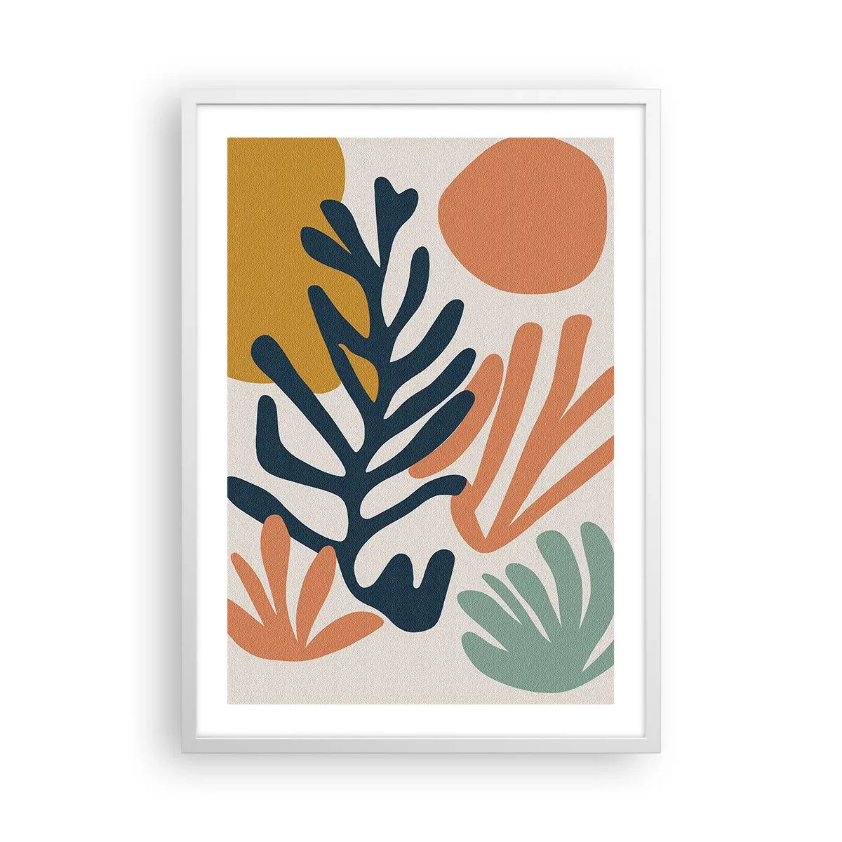 Poster în ramă albă - Mări de corali - 50x70 cm