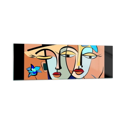 Tablou pe sticlă - Întâlnire cu Picasso - 160x50 cm