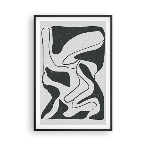 Poster în ramă neagră - Distracție abstractă în labirint - 61x91 cm
