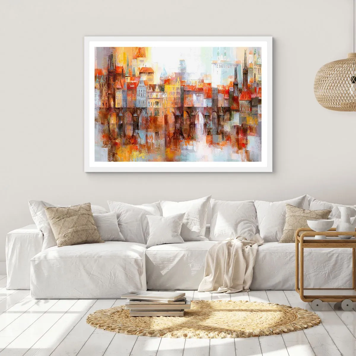 Poster în ramă albă - Frumos și sub pod - 40x30 cm