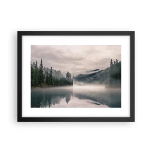 Poster în ramă neagră - În reverie, în ceață - 40x30 cm