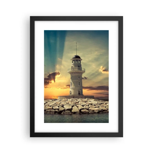 Poster în ramă neagră - Lumină - Bunătate - Frumusețe - 30x40 cm