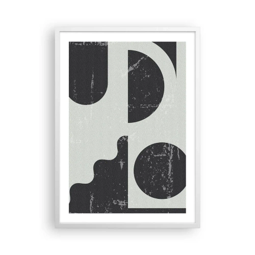 Poster în ramă albă - Compoziție deasupra și dedesubt - 50x70 cm