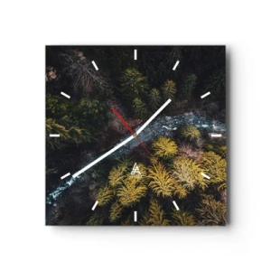Ceas de perete - Ceas pe sticlă - Rapid și mai rapid - 30x30 cm