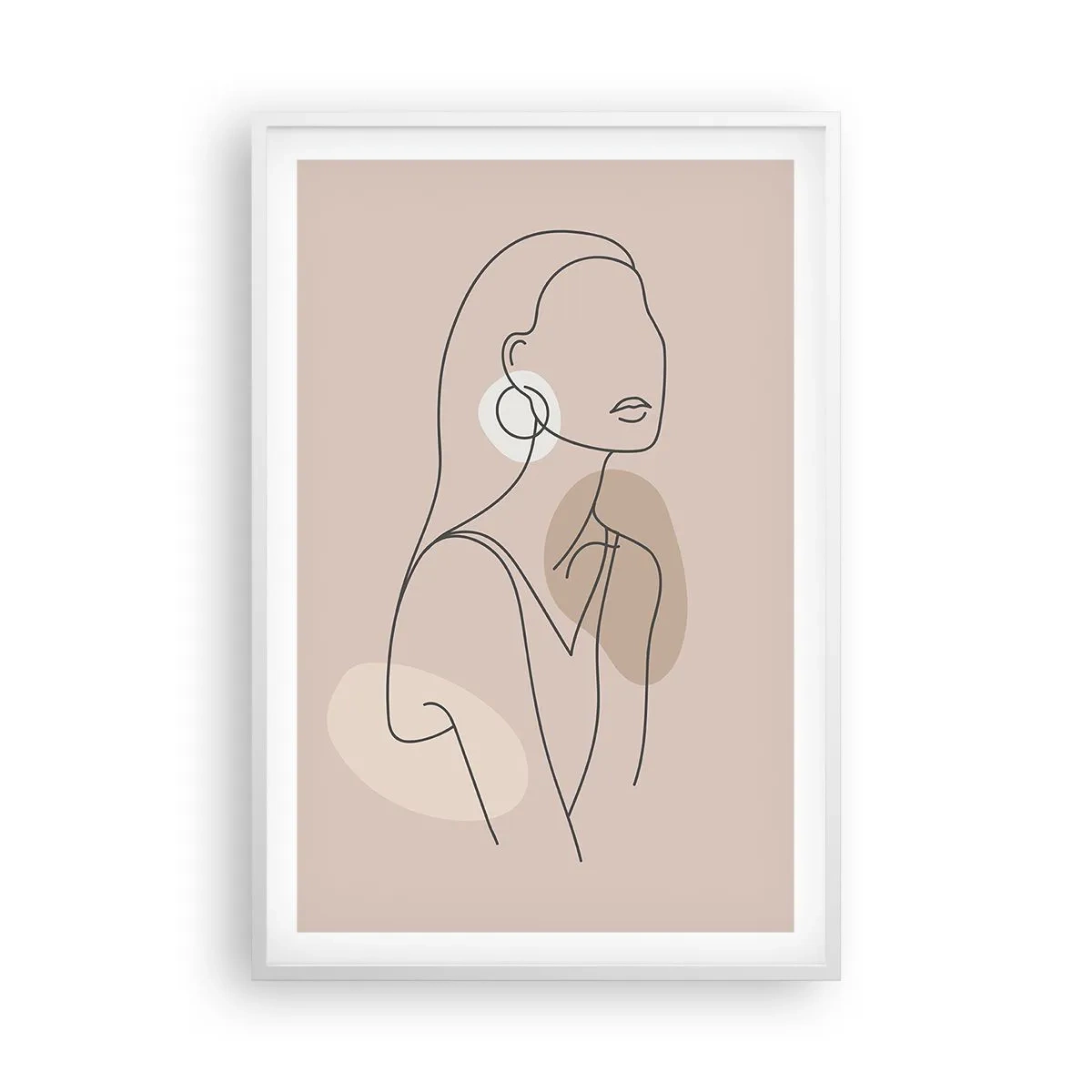 Poster în ramă albă - Icoana fecioarei - 61x91 cm