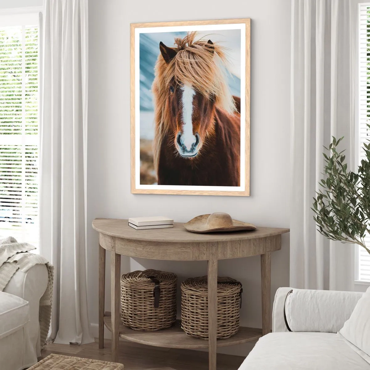 Poster în ramă de stejar deschis - Simțiți libertatea? - 40x50 cm