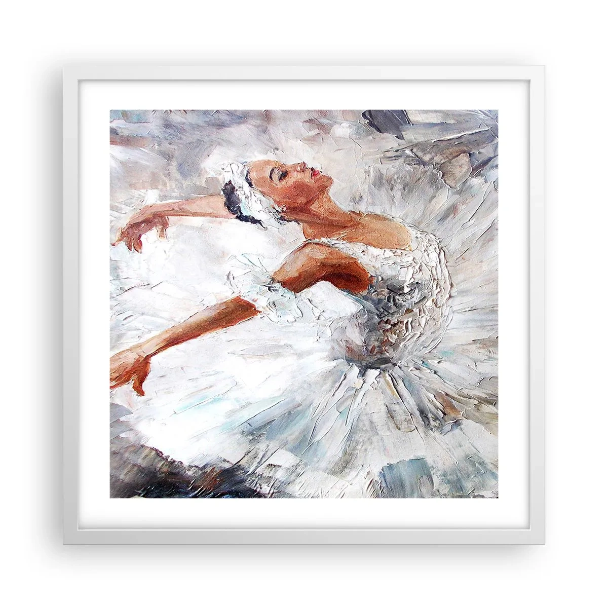 Poster în ramă albă - Moale și ușoară ca tulul - 50x50 cm