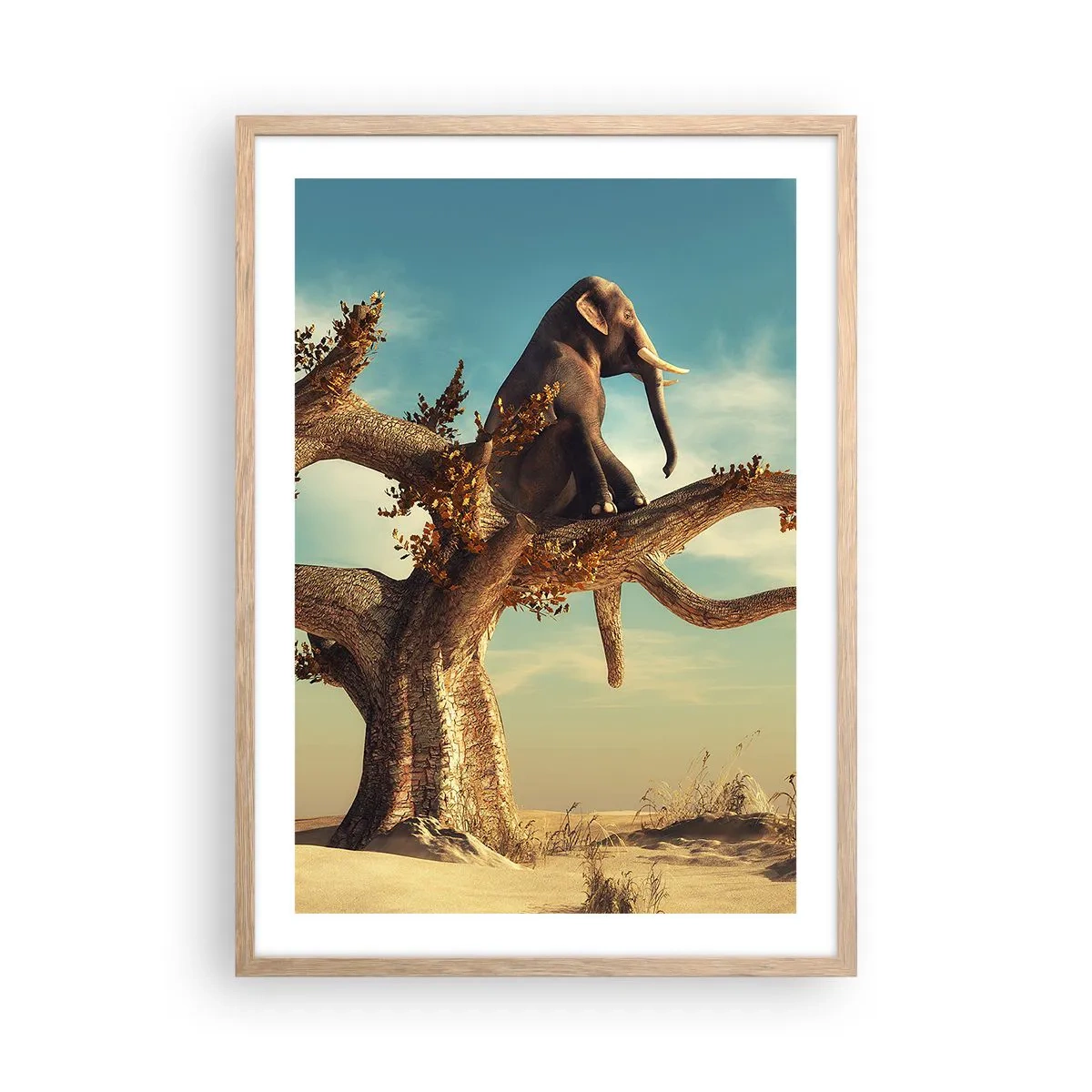 Poster în ramă de stejar deschis - Un nou punct de vedere - 50x70 cm