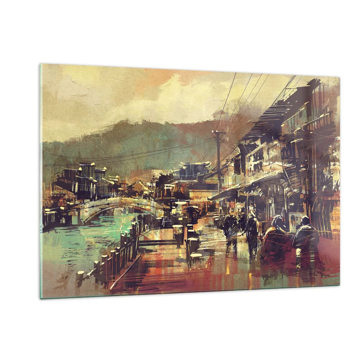 Tablou pe sticlă - Viața ca o bogăție de gri - 120x80 cm