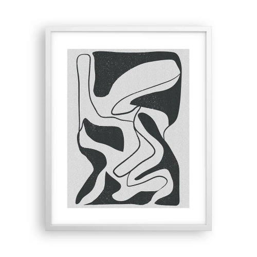Poster în ramă albă - Distracție abstractă în labirint - 40x50 cm
