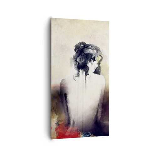Tablou pe pânză - Linii moi, forme ovale - 65x120 cm