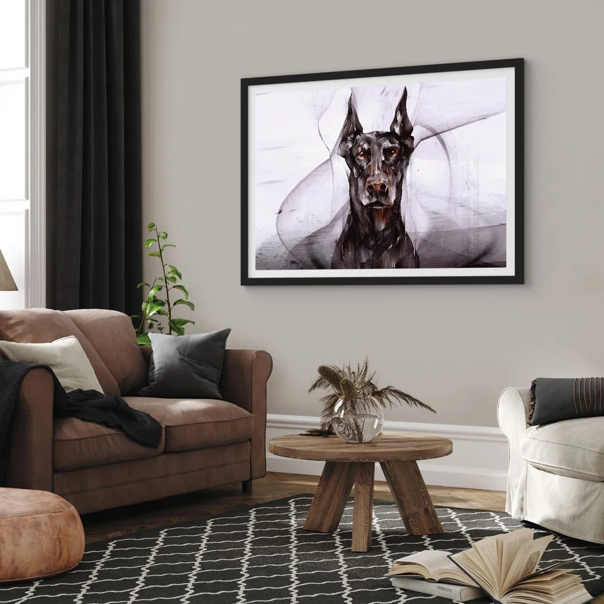 Poster în ramă neagră - Născut cu noblețe - 91x61 cm