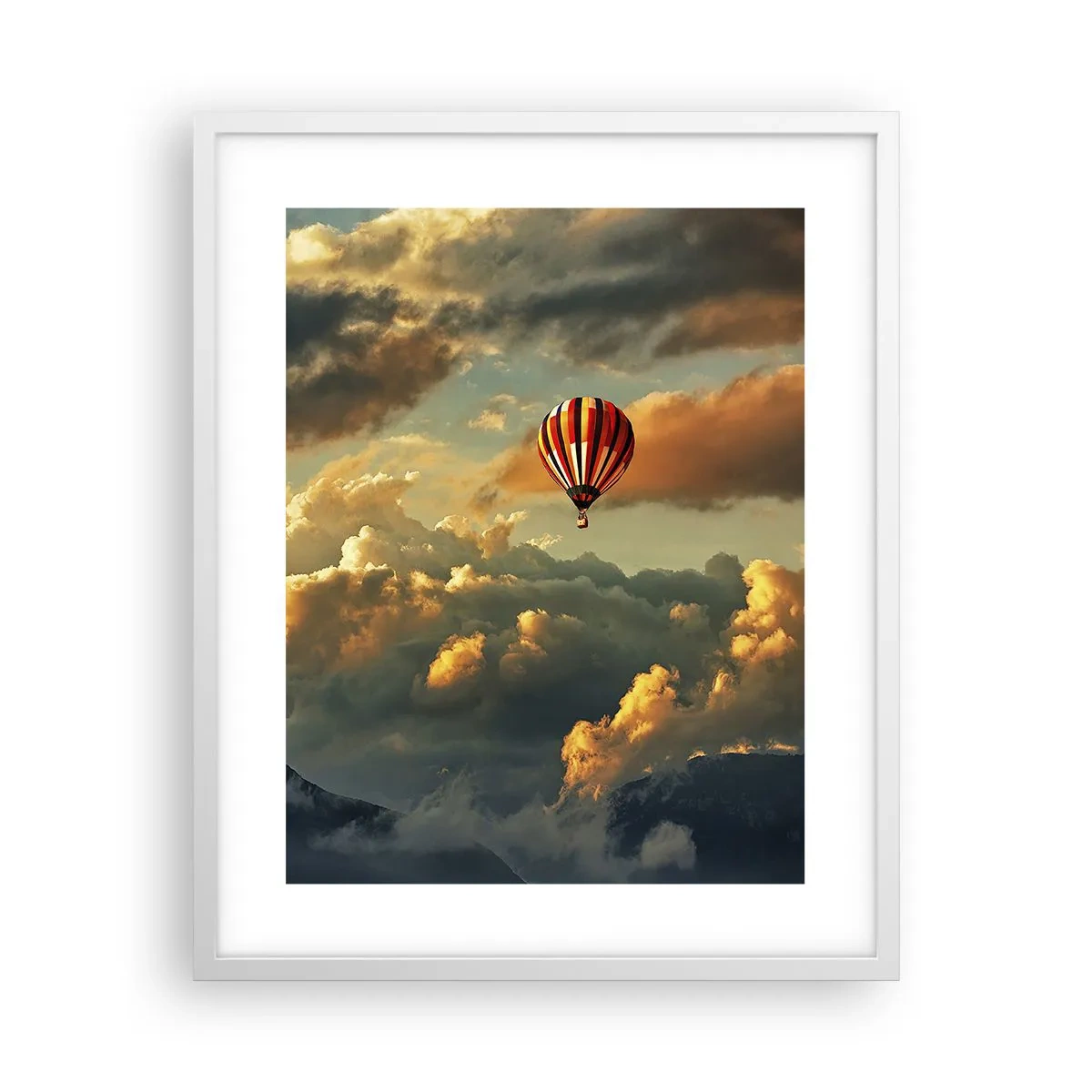 Poster în ramă albă - Zbor pentru că vreau - 40x50 cm