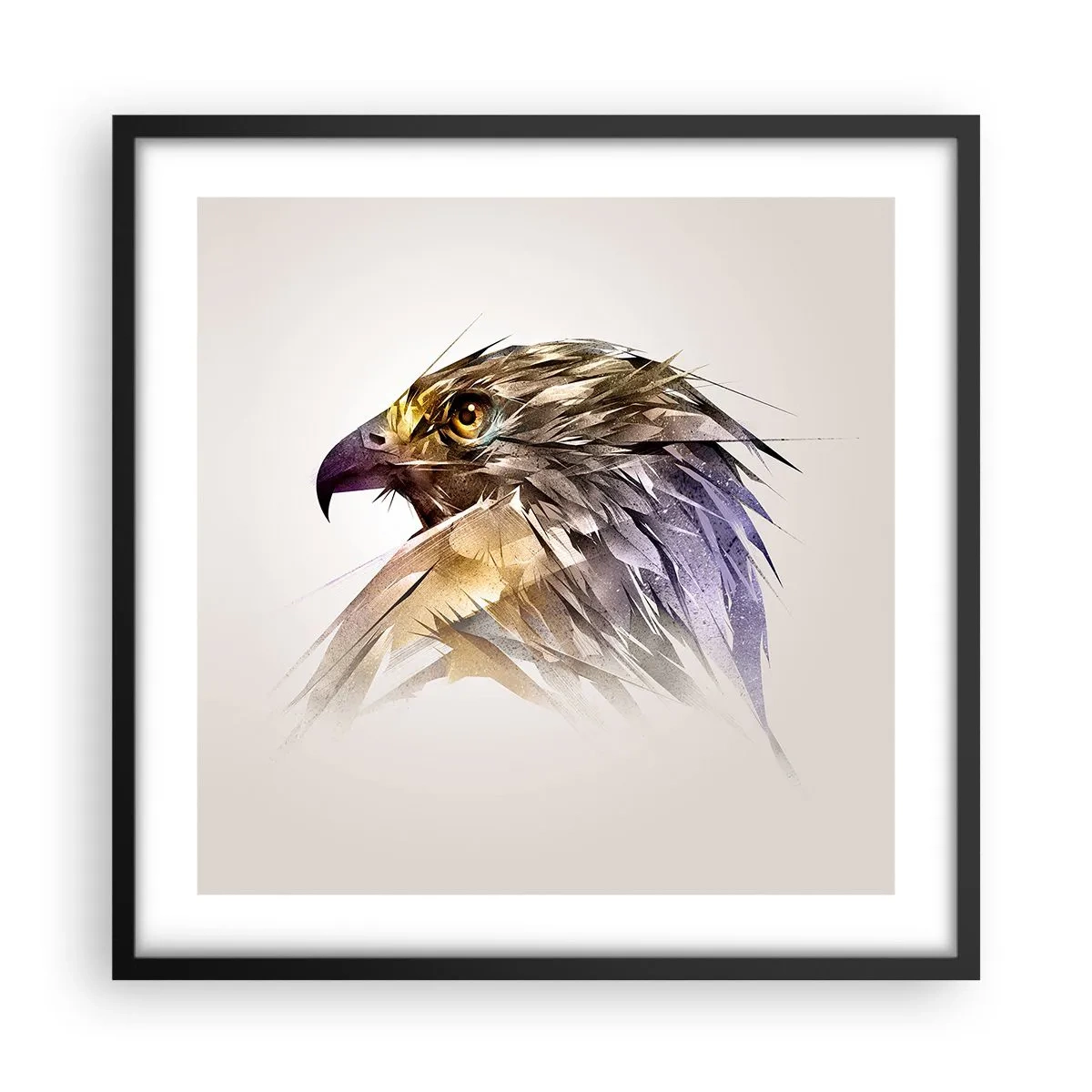 Poster în ramă neagră - Portretul unui războinic - 50x50 cm