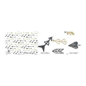 Mostră tapet autocolant Deluxe Sticker - Visul arcașului - Abstracția, Săgeată, Boho - 100x30 cm