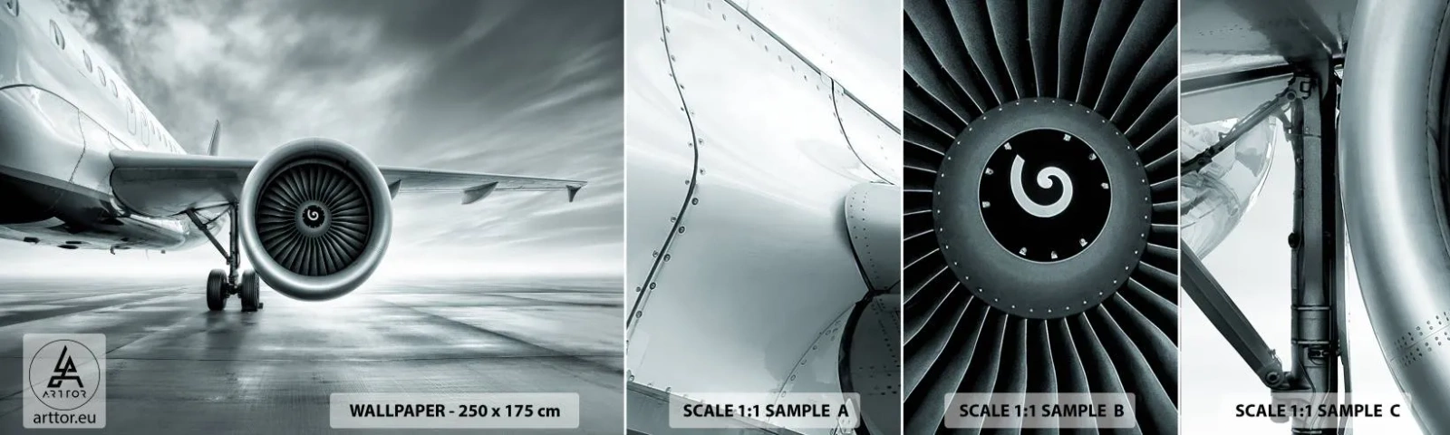 Mostră tapet autocolant Deluxe Sticker - Ce putere! - Avion, excursie, Afaceri - 100x30 cm