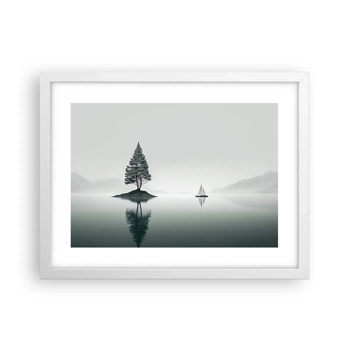 Poster în ramă albă - Visând cu ochii deschiși - 40x30 cm