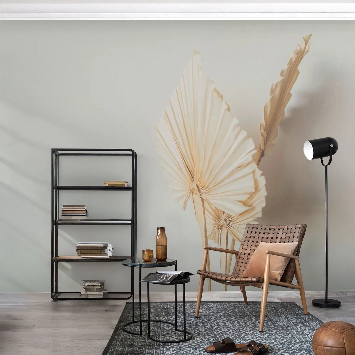 Tapet Standard Eco - Când este nevoie de ușurare - Luminos, Minimalism, Frunze - 250x175 cm