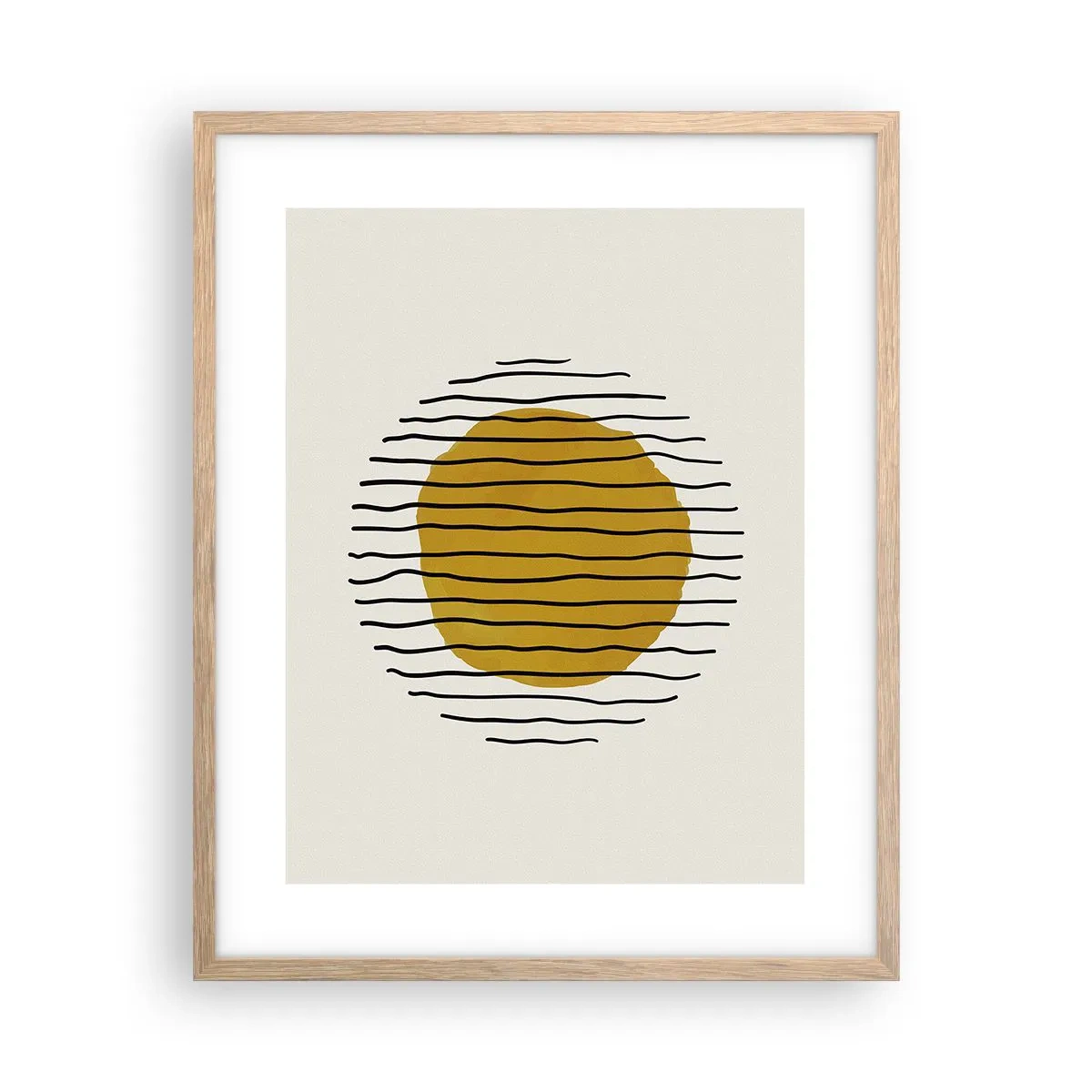 Poster în ramă de stejar deschis - Abstracție tremurândă de căldură - 40x50 cm