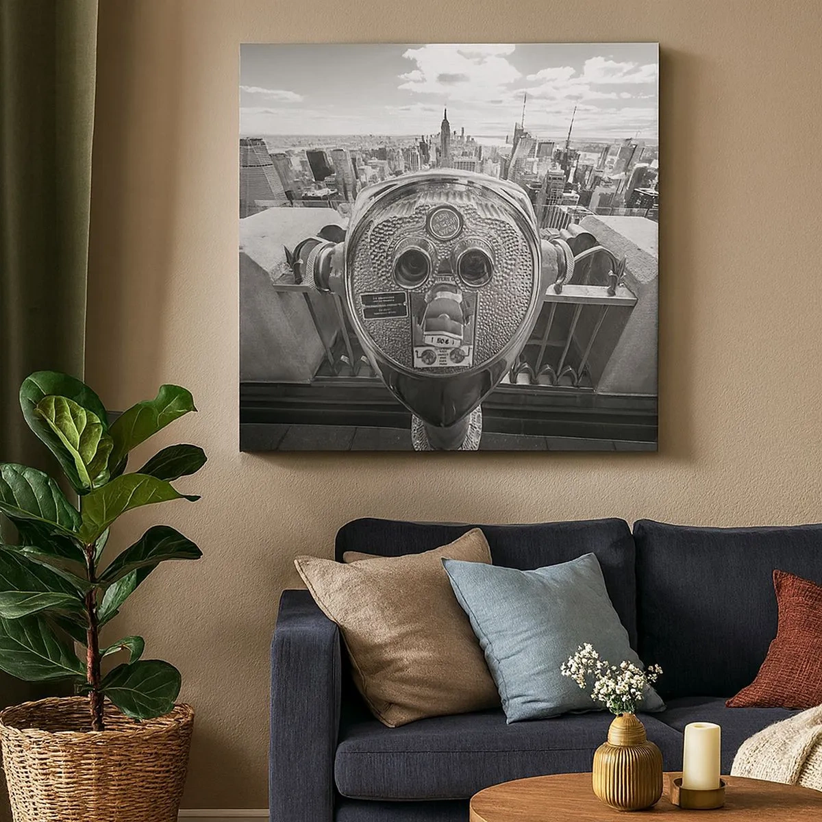 Tablou pe pânză - Orașul de deasupra orașelor - 30x30 cm