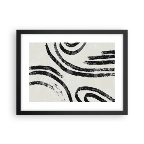 Poster în ramă neagră - Pe jumătate oprit - 40x30 cm
