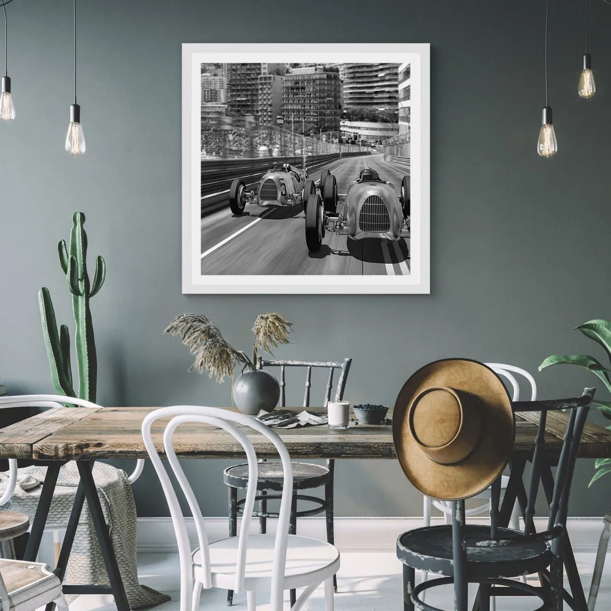 Poster în ramă albă - A fost odată ca niciodată în Monte Carlo - 50x50 cm