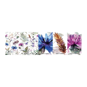 Mostră tapet autocolant Deluxe Sticker - Ierbarul polonez - Flori de câmp, Grădină, Natură - 100x30 cm