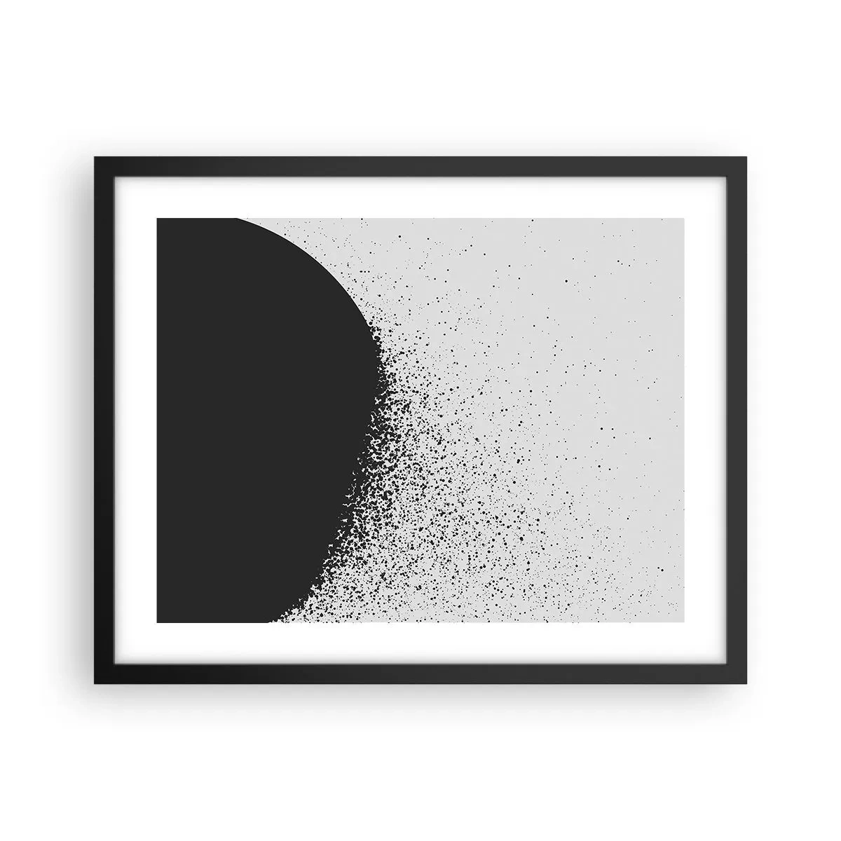 Poster în ramă neagră - Mișcarea particulelor - 50x40 cm