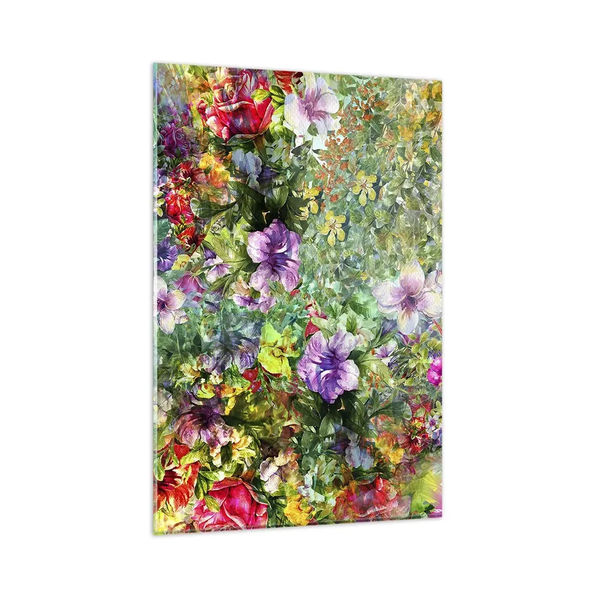 Tablou pe sticlă - Să ne pierdem în flori - 80x120 cm