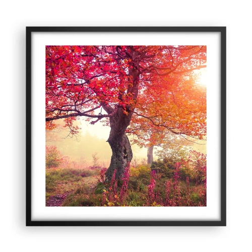 Poster în ramă neagră - O frenezie de înflorire - 50x50 cm