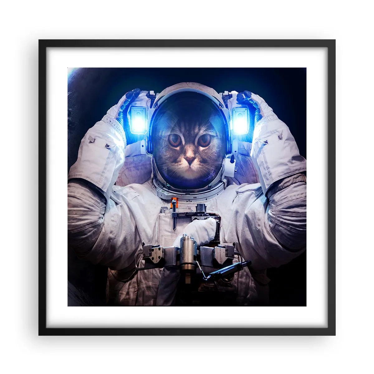 Poster în ramă neagră - Houston, aveți o problemă - 50x50 cm