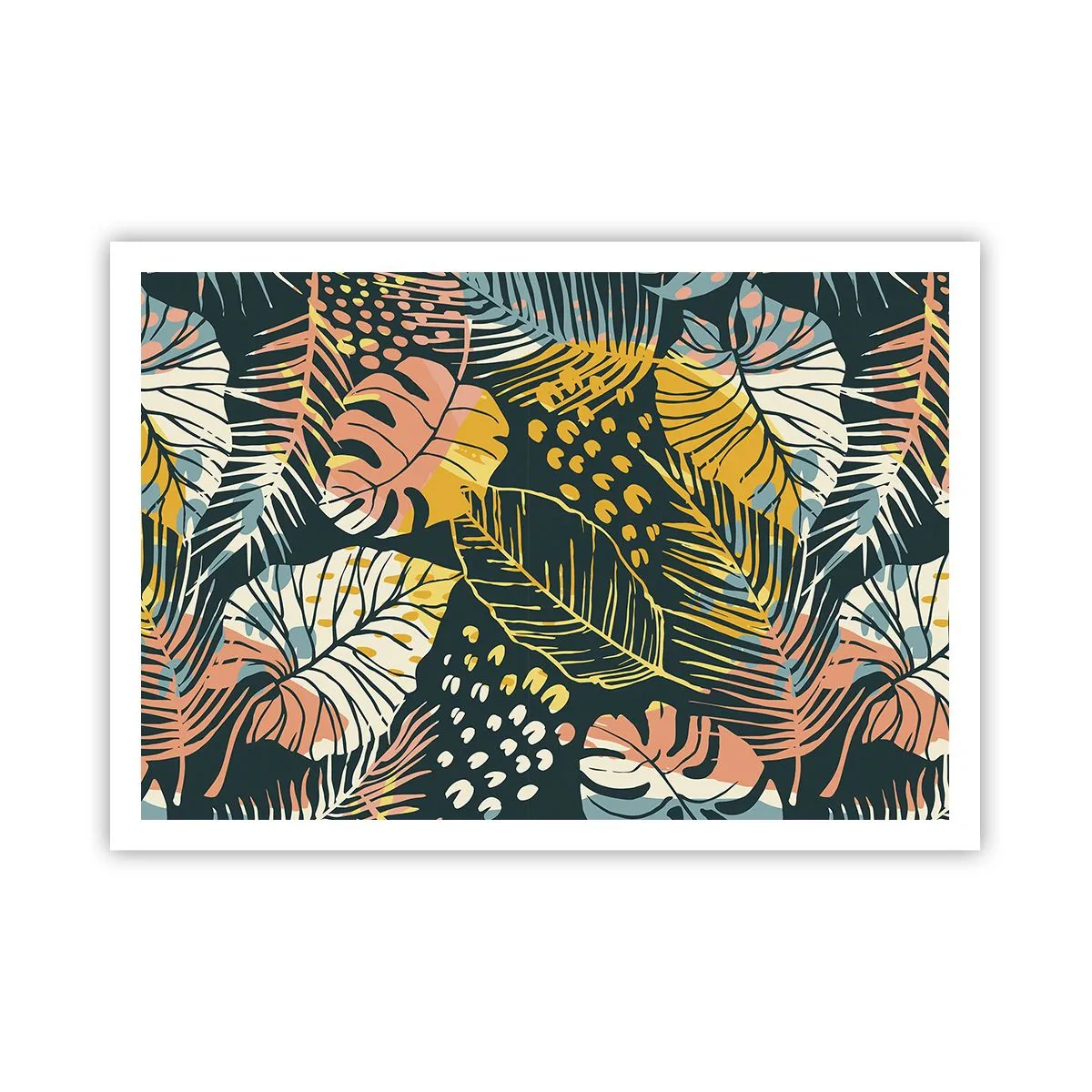 Poster - Fantezie cu frunze - 100x70 cm
