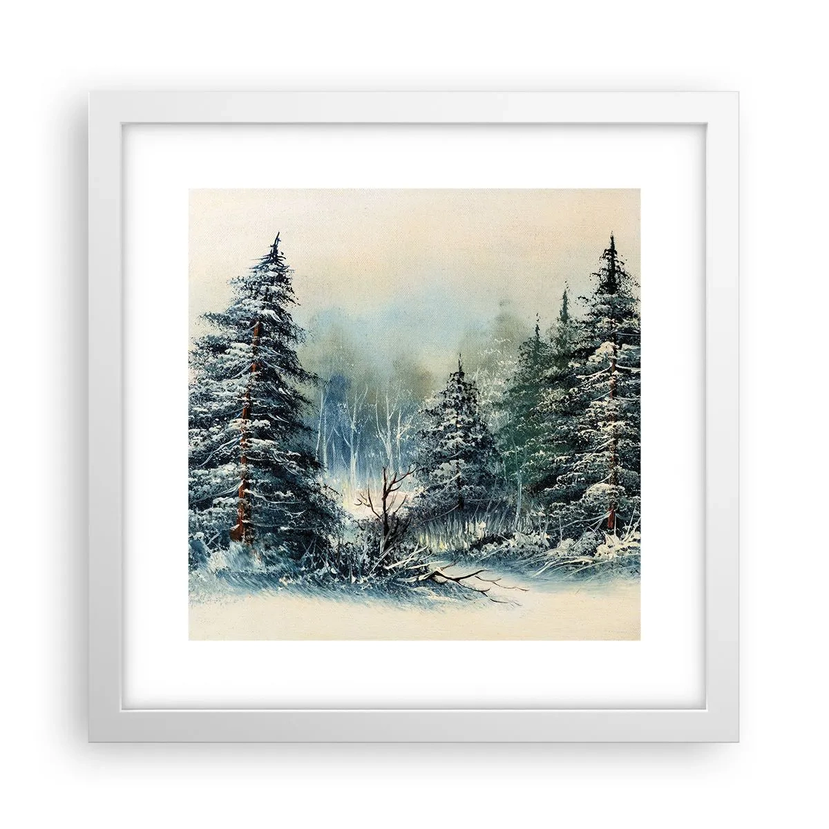 Poster în ramă albă - Gata pentru Crăciun - 30x30 cm