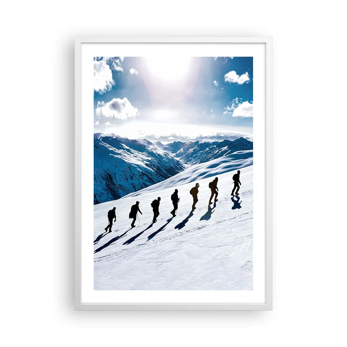 Poster în ramă albă - Echipa câștigătoare - 50x70 cm