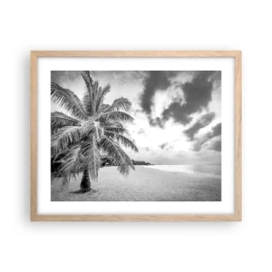 Poster în ramă de stejar deschis - Când tânjești după singurătate... - 50x40 cm