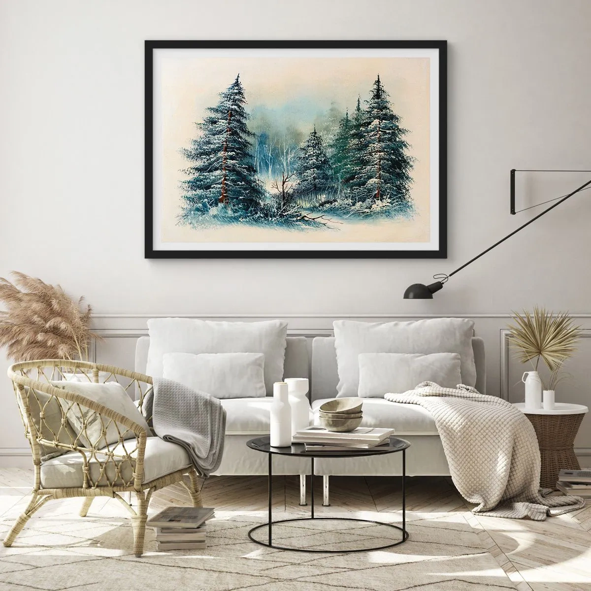 Poster în ramă neagră - Gata pentru Crăciun - 70x50 cm