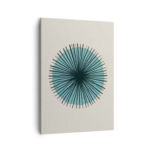 Tablou pe pânză - Radiant pe albastru - 50x70 cm