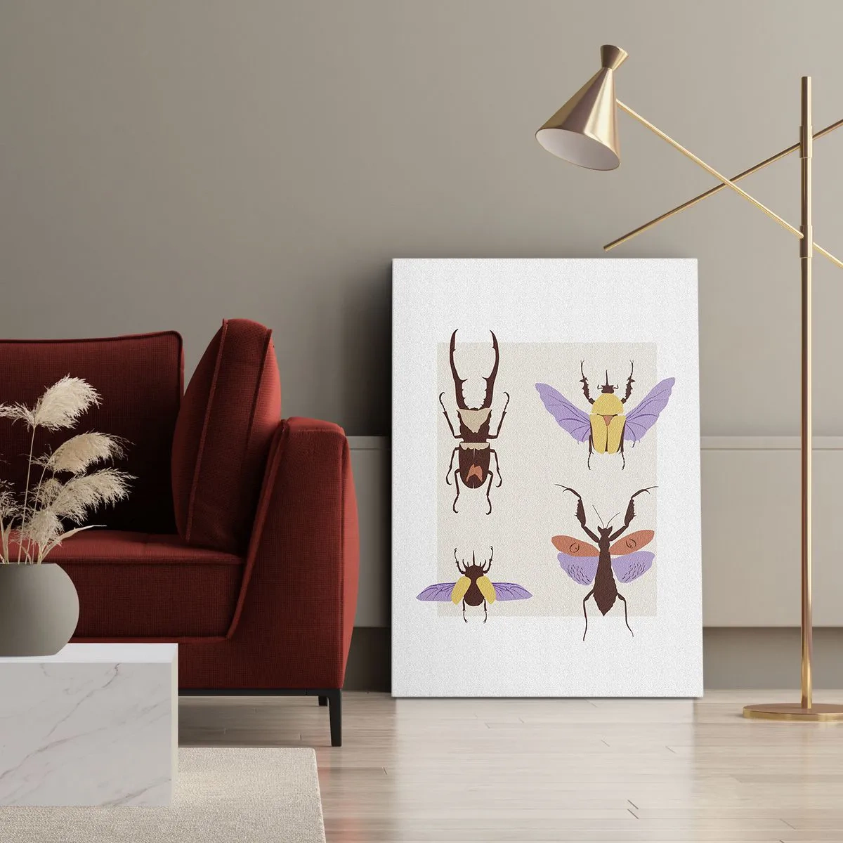 Tablou pe pânză - Lumea insectelor - 50x70 cm