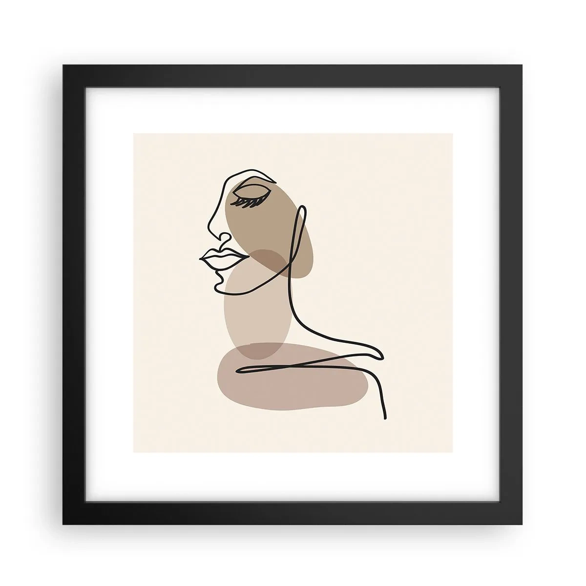 Poster în ramă neagră - O anumită linie de frumusețe - 30x30 cm