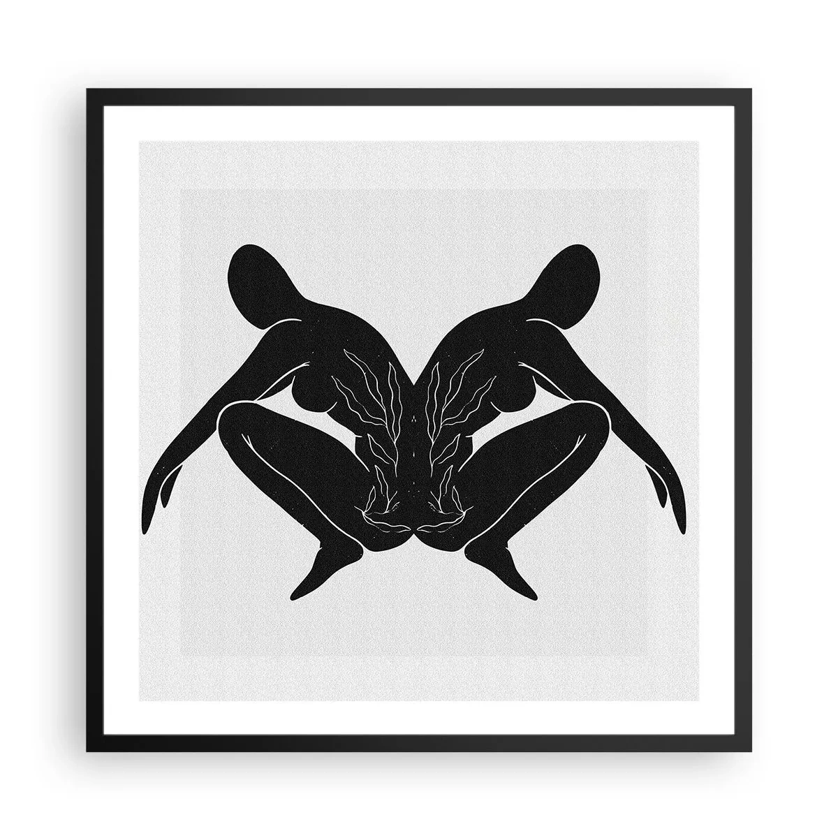 Poster în ramă neagră - Suflet comun - 60x60 cm