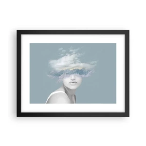 Poster în ramă neagră - Cu capul în nori - 40x30 cm