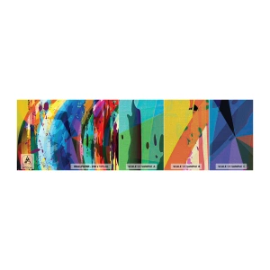 Mostră tapet Premium Canvas - Amețeli colorate - Abstracția, Bucată, Artă Modernă - 100x30 cm